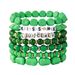 St. Patrick's Day Small fresh special shaped acrylic beaded bracelet set multi layer stacking lucky letter bracelet_voghion.com