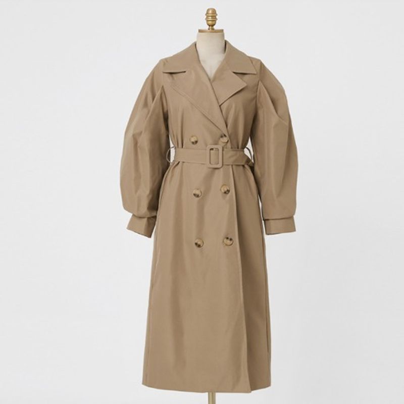 Coat Autumn/Winter New Fashionable Women's Clothing Style Loose Long Sleeve Belt Windbreaker_voghion.com