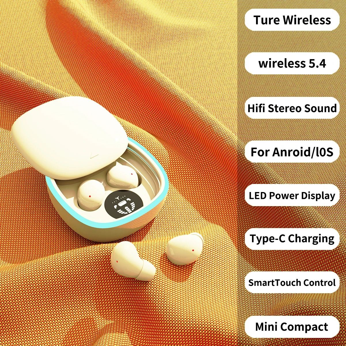New MINI13-N Ultra Small Mini Invisible Wireless Bluetooth Earphones In Ear Sleep Earbuds Noise Reduction Game Call Headphones_voghion.com