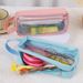 Large Capacity Milk Salt Double Layer Transparent Pencil Case Ins Japanese Junior High School and Primary School Students High Color Value Storage Pen_voghion.com