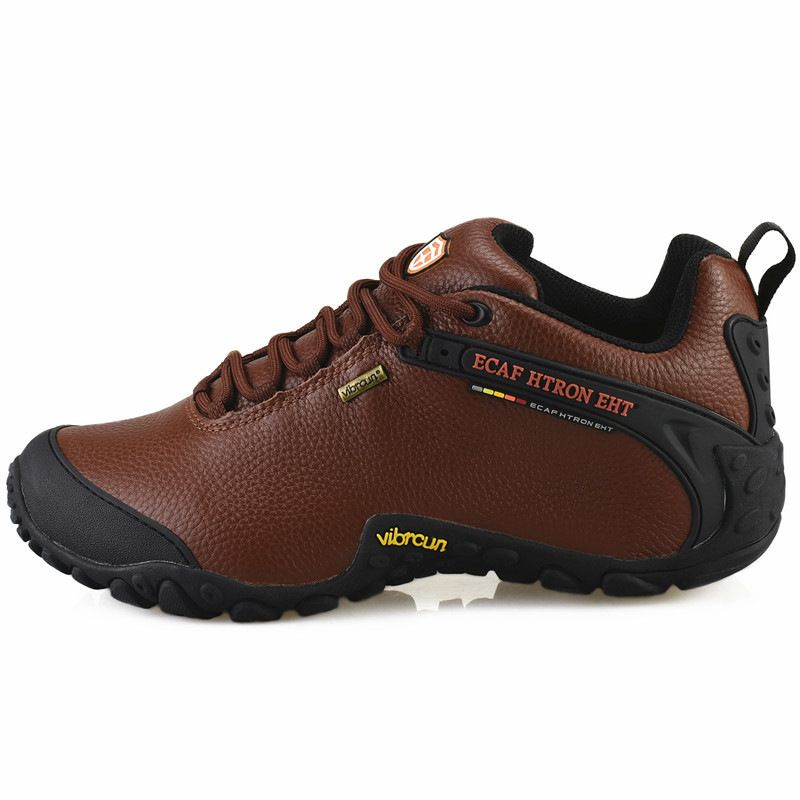 ECAF HTRON EHT Cowhide Outdoor Sports Mountaineering Men's Women's Genuine Leather Tourism And Leisure Hiking Shoes_voghion.com