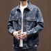 Suitable For All Seasons 2025 Loose Denim Men's Designer Jacquard Jacket Spring Autumn Stylish Trendy Plus Size Shirt_voghion.com