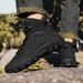 High-Top-Stiefel für Herren im Freien, rutschfest, mit Schnürung, dicke Sohle, strapazierfähig, Stiefeletten für Herren, lässig, bequem, atmungsaktiv, Wanderschuhe_voghion.com