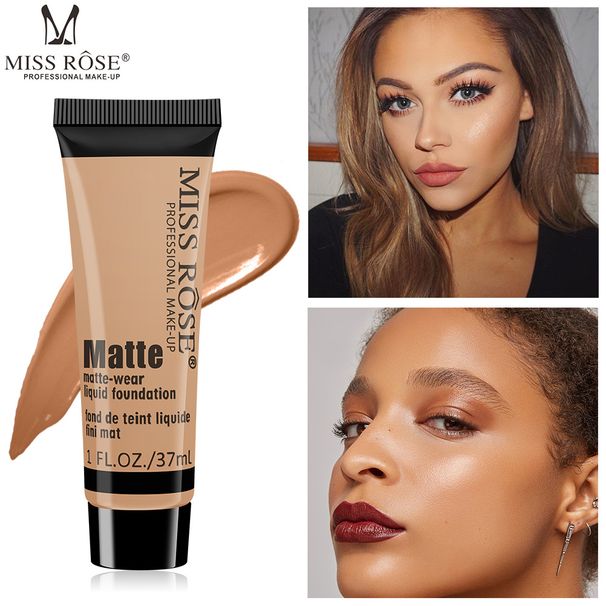 Missrose New Matte Waterproof Concealer Foundation Cream Osvěžující hydratační dlouhotrvající čistící tekutý make-up pro ženy 37 ml_voghion.com