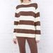 Autumn Winter Round Neck Korean Style Casual Loose Knitted Sweater Trendy Striped Lazy Thick Base Shirt_voghion.com