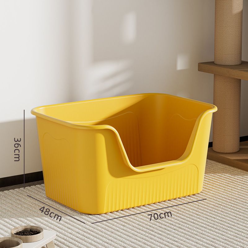 Vollständig offene, halbgeschlossene Toilette, spritzwassergeschützt, extra große Katzentoilette für Ragdoll Maine Coon Katzen_voghion.com