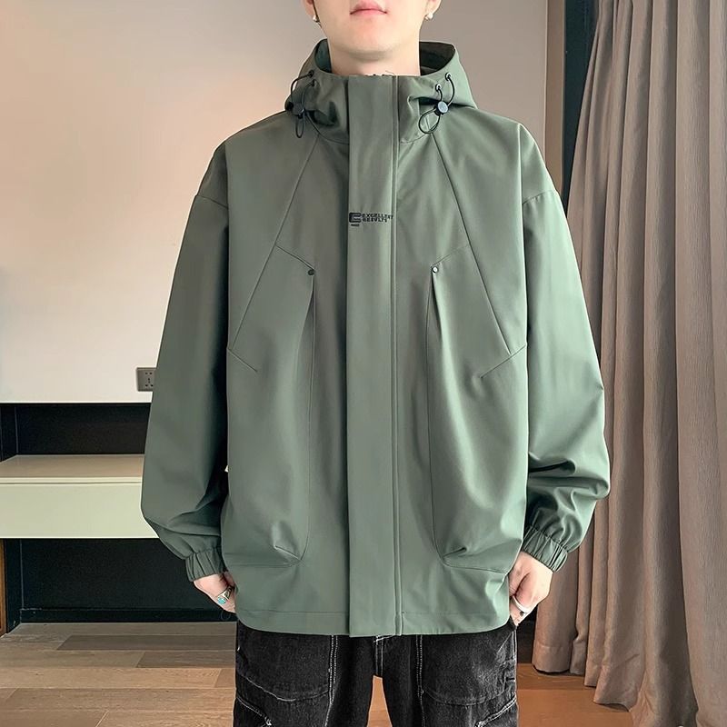 Giacca da assalto retrò da uomo, alla moda, antivento e impermeabile_voghion.com