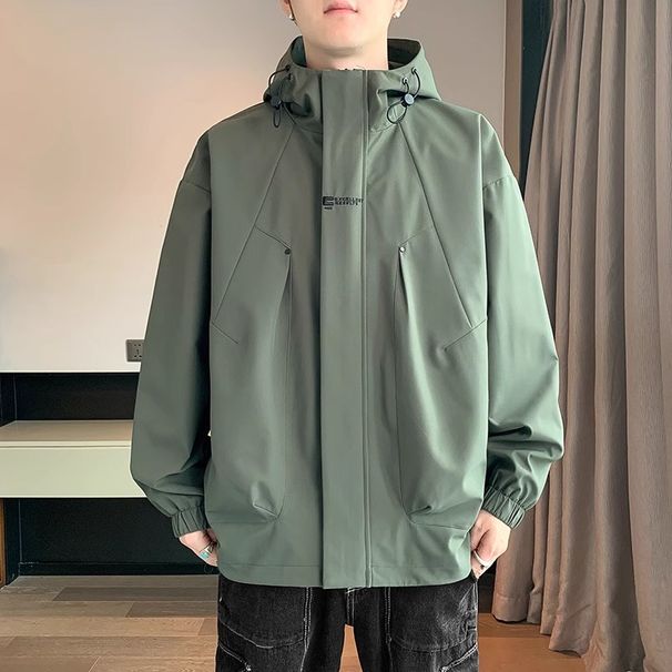 Giacca da assalto retrò da uomo, alla moda, antivento e impermeabile_voghion.com