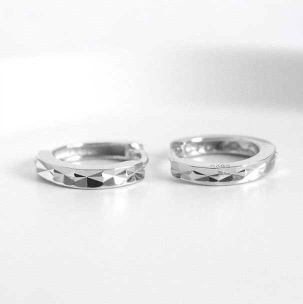 Orecchini a cerchio piccoli Huggie in argento Sterling 925, regalo per uomo e donna, 12x2 mm, D14_voghion.com