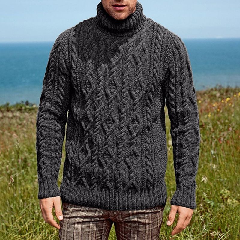Herrenmode-Pullover, Rollkragenpullover, neuer Herrenpullover_voghion.com