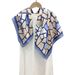 2024 Korean version simple geometric pattern large square summer new versatile decorative thin sunscreen scarf_voghion.com