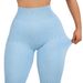 Yoga-Leggings für Damen mit dreidimensionalem Streifenmuster, einfarbig_voghion.com