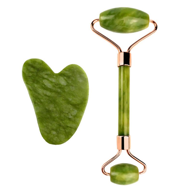 1 Set Facial Roller Gua Sha Set Reduce Wrinkles Dark Circles Stress Gift Roller Massager for Women Accessories_voghion.com