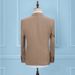 CT Beige Set For Men Three-Piece Korean Style Slim Fit Professional Formal Wear Groomsman Outfit Bridegroom Wedding Suit_voghion.com