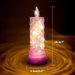 20 LED Crystal Electronic Flameless Candles - Romantic Warm White Light, Diamond & Vertical Pattern Base, Perfect For Valentine's Day_voghion.com