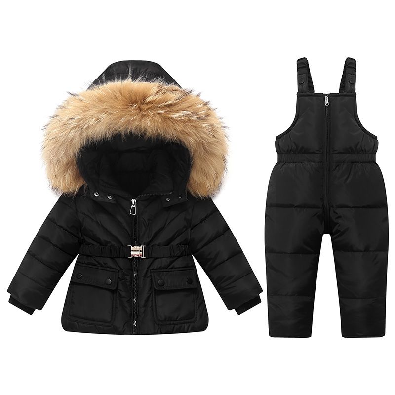 ​​Premium Kids Down Jacket Set - Warm Winter Two-Piece Outfit For Boys & Girls (1-6 Years), 85% White Duck Feather, Hooded Snowsuit​​_voghion.com