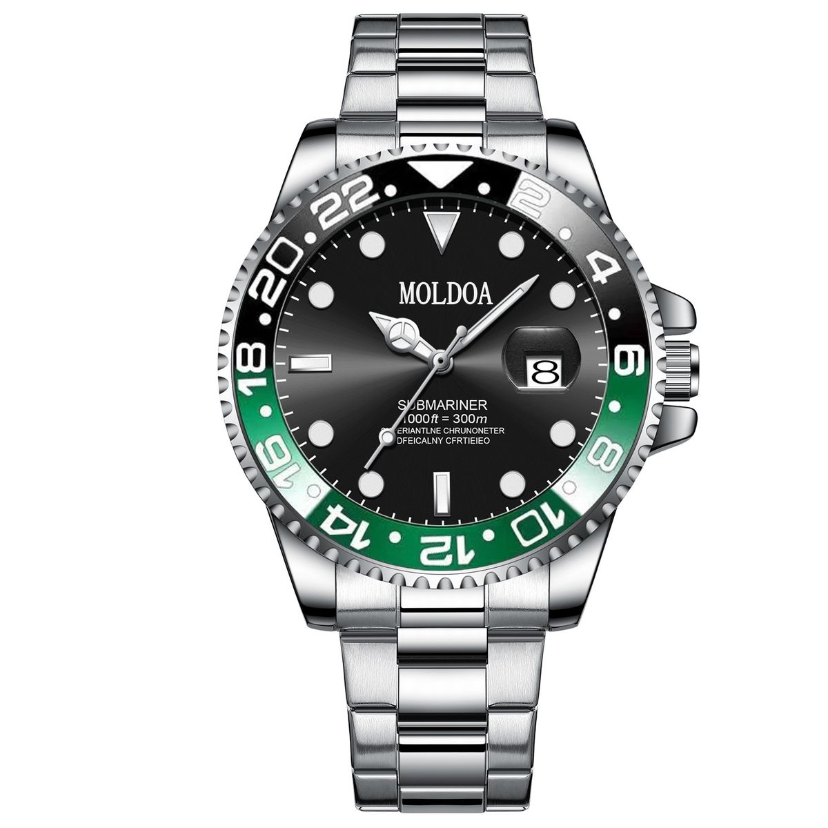 C Factory Green Water Ghost Watch Orologio meccanico completamente automatico Orologio da uomo con luce notturna Impermeabile in acciaio Orologio al quarzo Internet Rosso_voghion.com