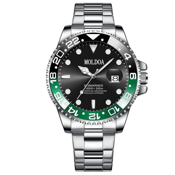 C Factory Green Water Ghost Watch Orologio meccanico completamente automatico Orologio da uomo con luce notturna Impermeabile in acciaio Orologio al quarzo Internet Rosso_voghion.com