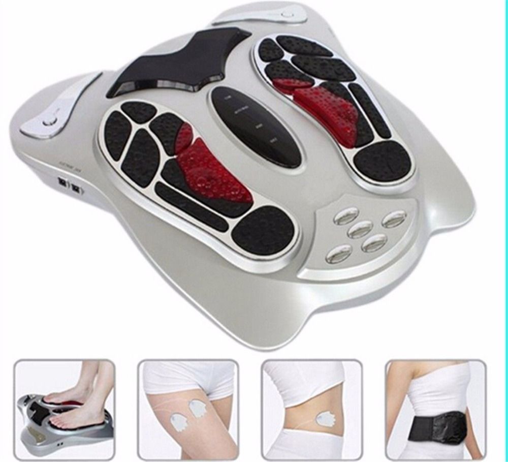 Electric Foot Massager Far Infrared Heat Electromagnetic Points Reflexology Feet Massage Machine Slimming Belt EMS Health Care_voghion.com