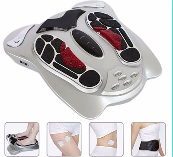 Electric Foot Massager Far Infrared Heat Electromagnetic Points Reflexology Feet Massage Machine Slimming Belt EMS Health Care_voghion.com