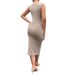 European And American Breastfeeding Maternity Dress Amazon Sleeveless Hollow Maternity Dress Elegant Slim Mid Length Maternity Dress_voghion.com