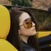 LazyZoom Liu Yifei Same Style High-Grade Brown One-Piece European And American New Glasses Large Frame UV-Proof Sunglasses Women_voghion.com