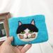 Japanese Style Wool Felt Cat Coin Purse Card Holder Cute Kitten Cartoon Design Children Adult Storage Bag Handheld_voghion.com