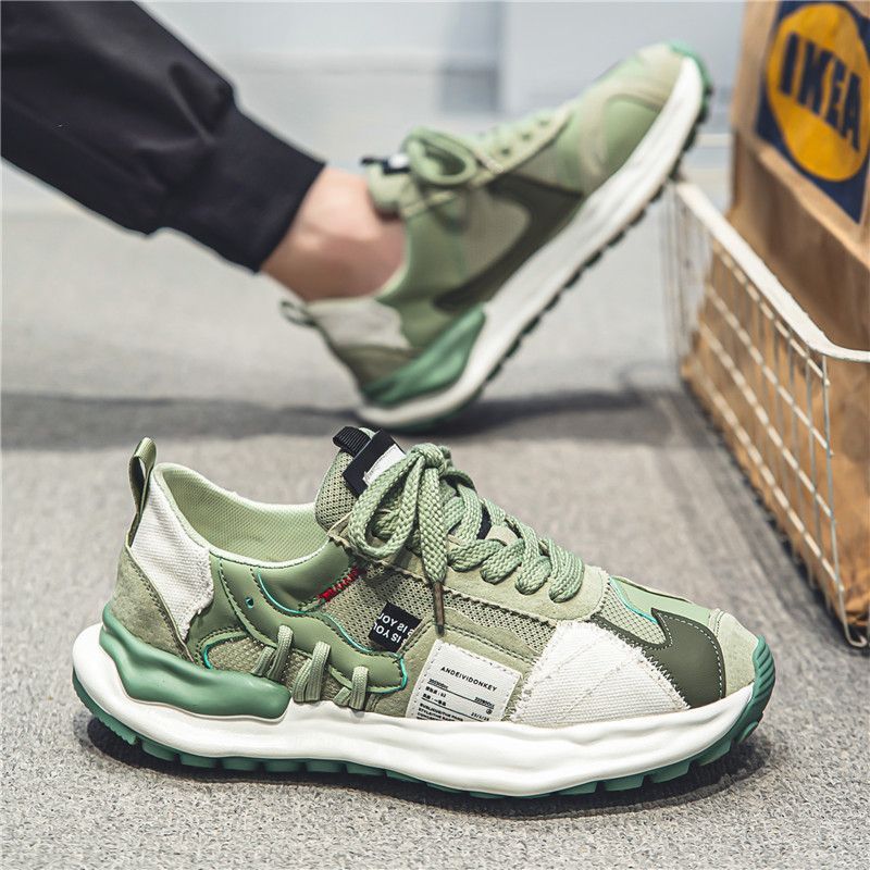 Herrenschuhe Sommer Neue Mesh Atmungsaktive Papa Spiritual Guy Casual Sport Dicke Sohle Forrest Gump_voghion.com
