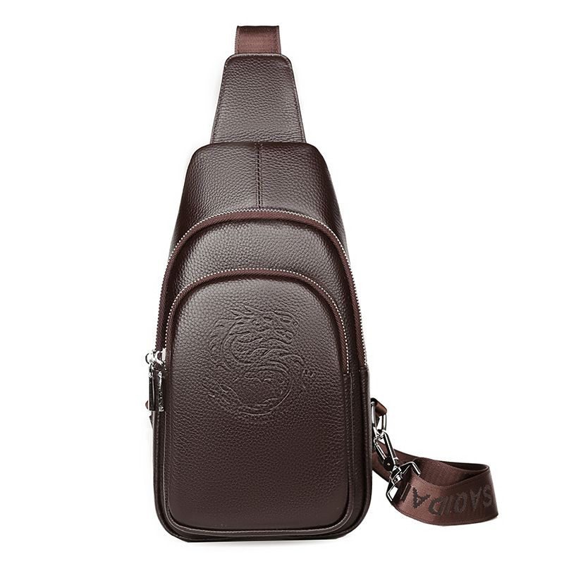 Sacs pour hommes en cuir véritable, sac de poitrine décontracté, sac à bandoulière en cuir première couche, sac à dos tendance de petite taille_voghion.com