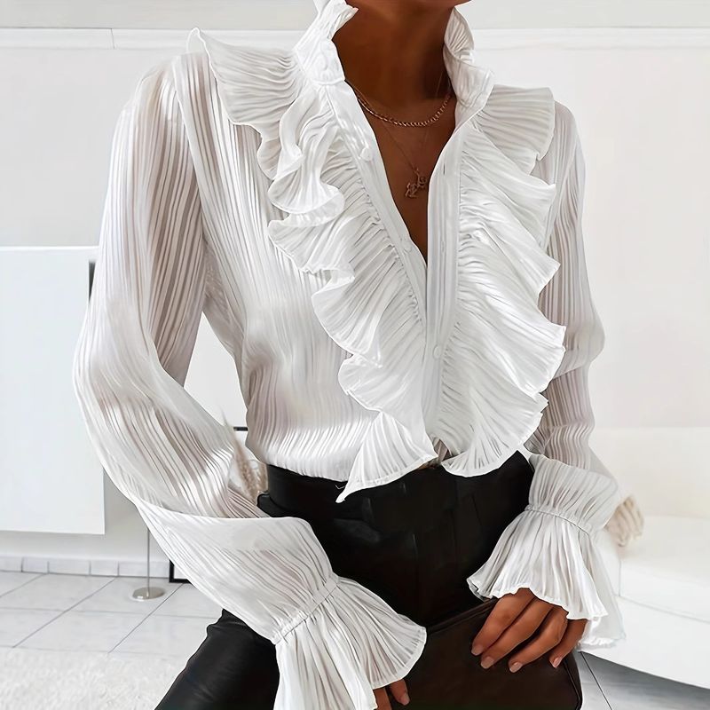 Women's Clothing Solid Color Casual Tops And Shirts_voghion.com