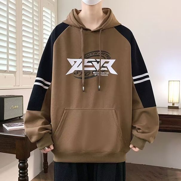 Nauji ploni pavasario, vasaros ir rudens vyriški džemperiai su gobtuvu ir ilgomis rankovėmis, lengvi ir brandaus stiliaus laisvalaikio džemperiai su gobtuvu._voghion.com