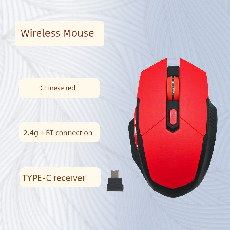 Mouse Bluetooth wireless Type-C per iPhone, BookPro, computer portatile, cellulare, iPad, neutro_voghion.com