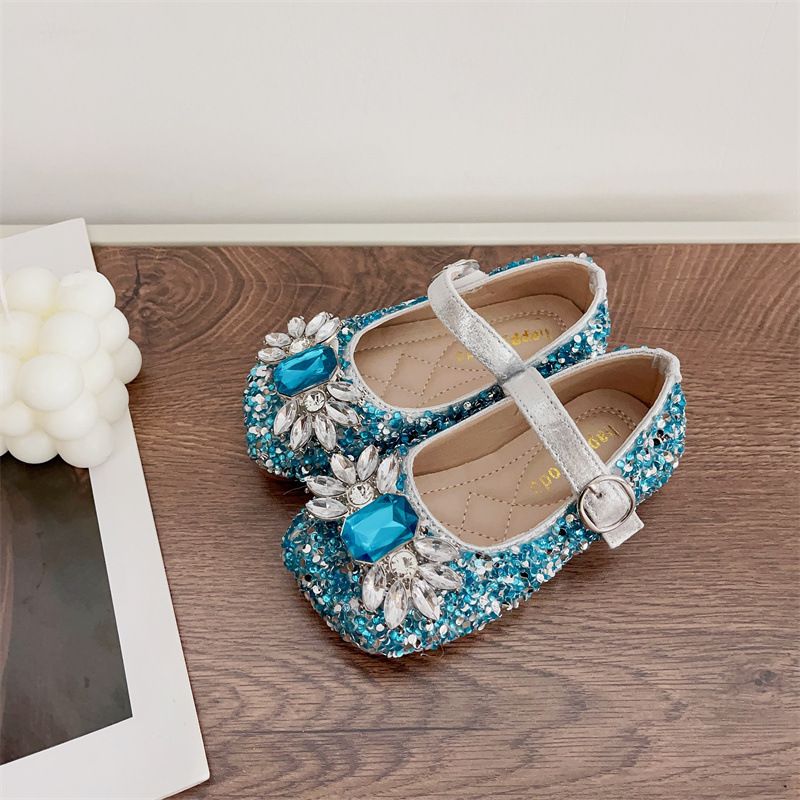 Mother&Kids Girls Princess Shoes Crystal Children girls Foreign style baby shoes soft soled single shoes_voghion.com
