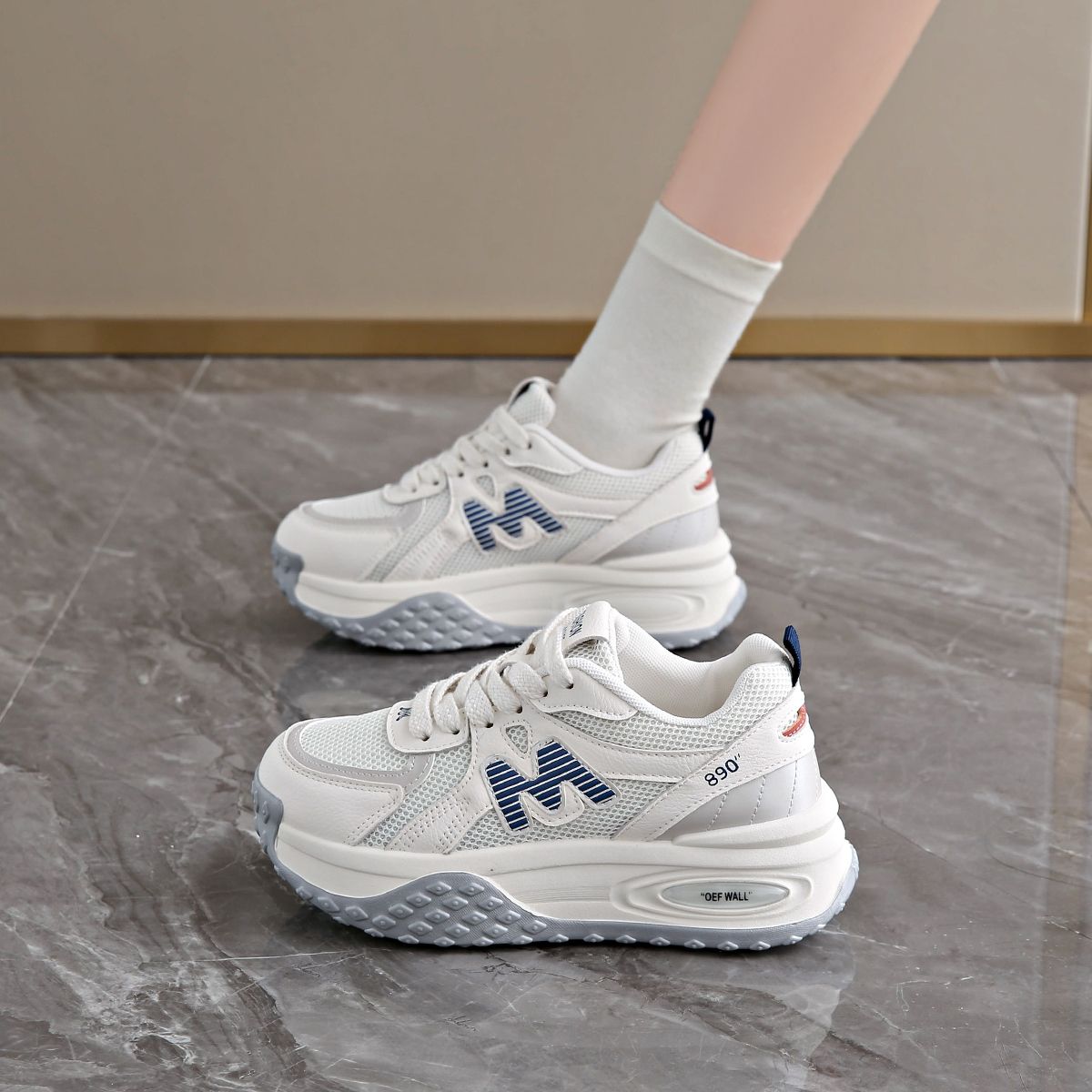 Chaussures de sport légères et épaisses pour femme, modèle Forrest Gump All-match 2024, nouvelle collection automne_voghion.com