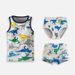 Kid's Clothing Children's vest underwear set boy pure cotton small and medium-sized boy baby cotton top underwear three-piece set_voghion.com