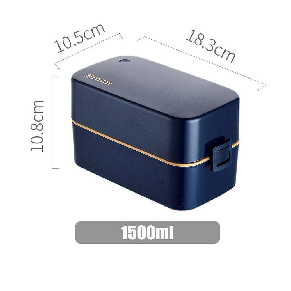 Onuobao Lunch Box a doppio strato da 1,5 l, grande capacità, in stile giapponese, sigillato, a prova di perdite, per riscaldamento in forno a microonde_voghion.com
