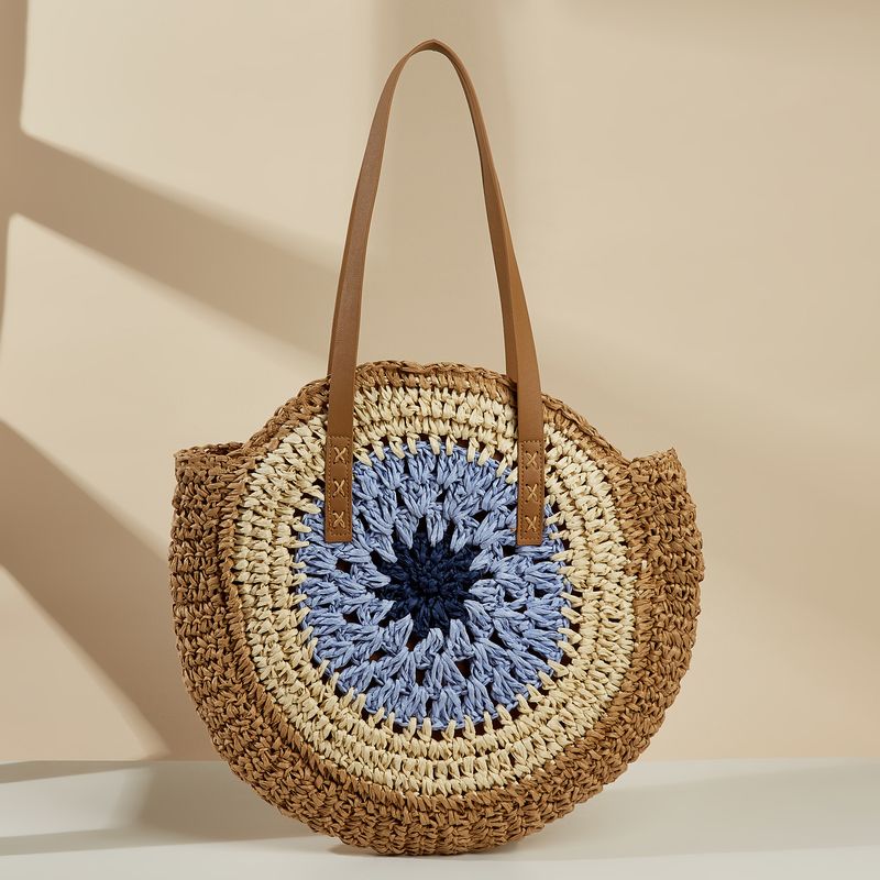 Gepäck & Taschen Neue hohle runde Strohtasche Retro-Nähte_voghion.com