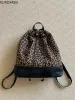 Fashion Y2k Womens Casual Street Leopard Print Drawstring Bag Large Capacity Rucksack Bolsos De Mujer 240829_voghion.com