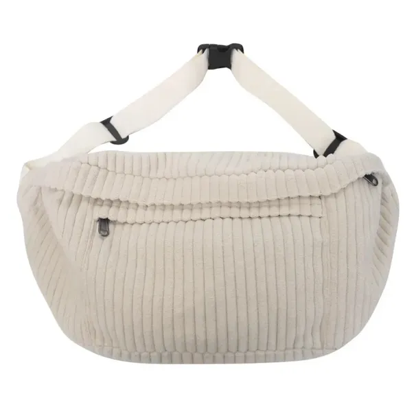 Große Kapazität Taille Tasche Frauen Schulter Umhängetaschen Casual Fanny Pack Einfache Telefon Geldbörse Cord Damen Banane_voghion.com