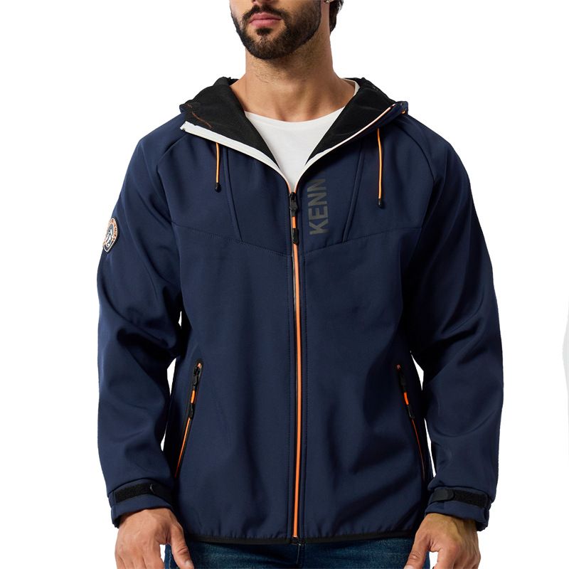Giacca da uomo in pile softshell antivento impermeabile con cerniera_voghion.com