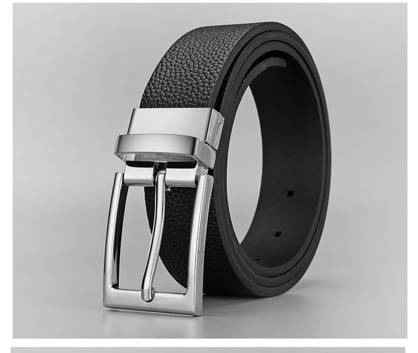 HOT Minimalist Texture New Men's Needle Buckle High QualityGenuine Leather Edition Business Design Golf Jeans Accessory Belt_voghion.com