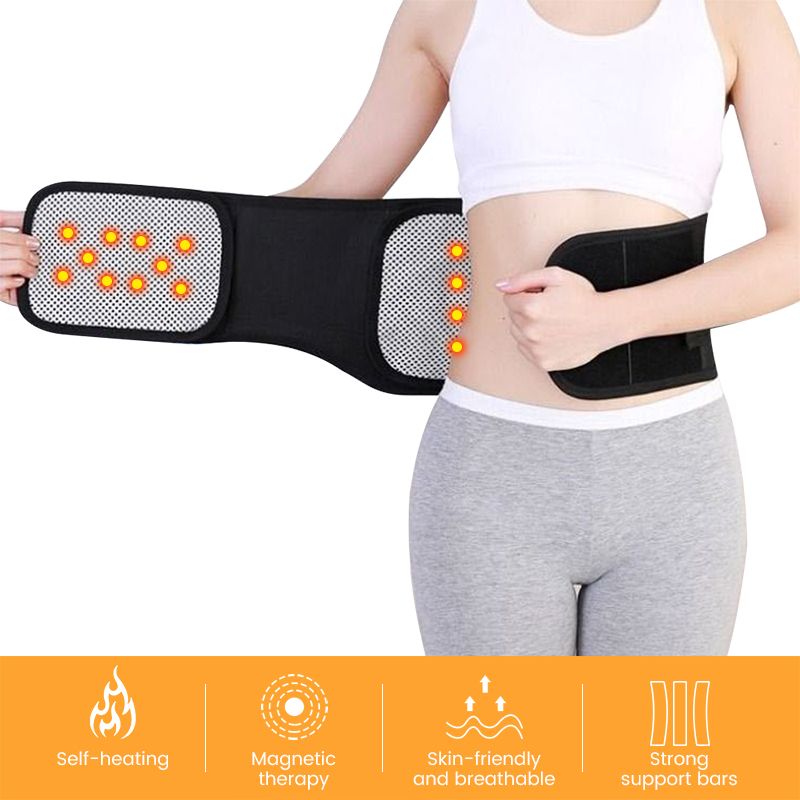 Self-Heating Belt Back Waist Posture Corrector Magnetic Therapy Lumbar Support Adjustable Back Brace Double Afterburner Belts_voghion.com