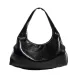 High-end Wrinkled Black Soft Leather Handbag Cloud Dumpling Underarm Shoulder Handheld Women's Bag_voghion.com