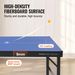 VEVOR Mid-Size Ping Pong Table Foldable Table Tennis Game Table Indoor With Net_voghion.com