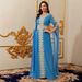 Damenbekleidung Spleißen Super Langarm Abaya Kleid Damen Einfarbig Spitzenkleid_voghion.com