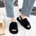 Foreign trade thick-soled plush slippers for women 2023 New 43 plus size flat home plush cotton slippers elastic band warm_voghion.com