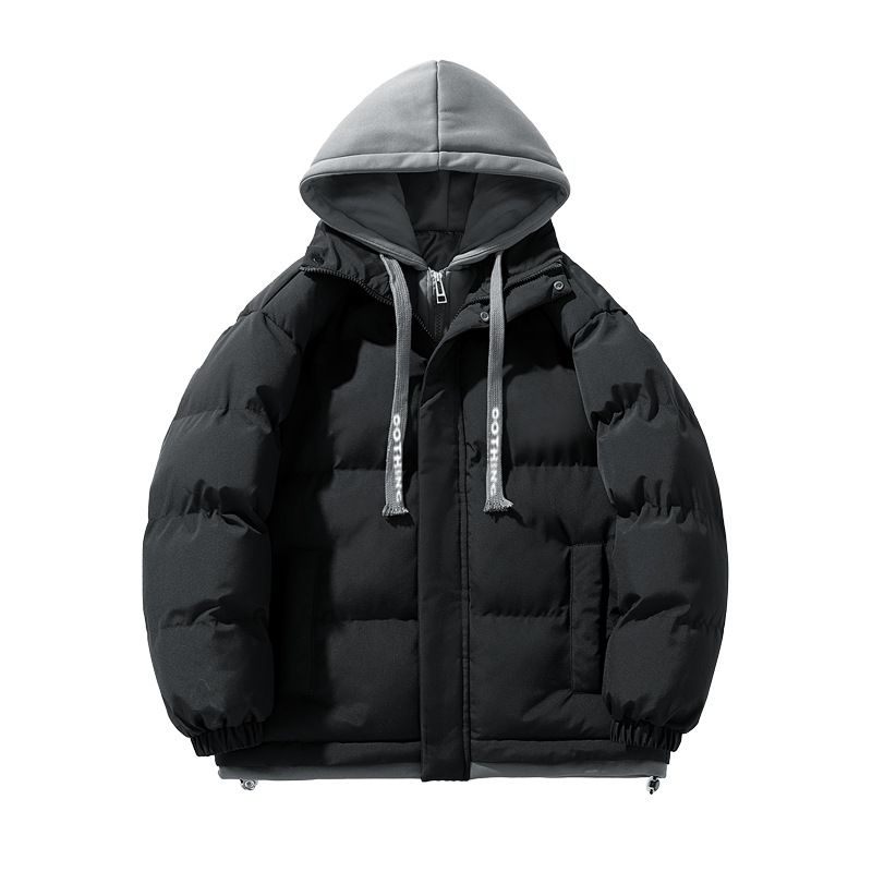 Unisex Japanese Streetwear Hooded Puffer Jacket - Winter Fleece-Lined Coat (Black/Khaki/Blue/Green, M-4XL)_voghion.com