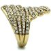 GL284 - IP Gold(Ion Plating) Brass Ring with Top Grade Crystal in Clear_voghion.com