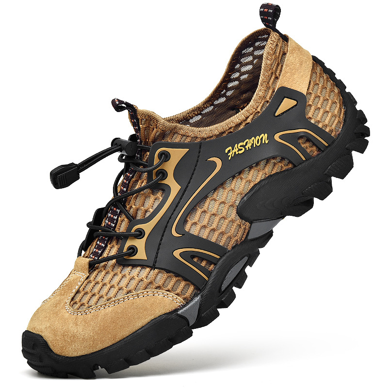 Sommer Cross Border Große Größe Mesh Herren Atmungsaktiv Hohl Outdoor Freizeit Watschuhe Wandern Anti Rutsch River Tracing Herren Schuhe_voghion.com