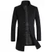 Men' Trench Male Slim Windbreaker Coat Fine Wool Blend Solid Color Caual Buine Stand Collar Woolen Coat Men_voghion.com